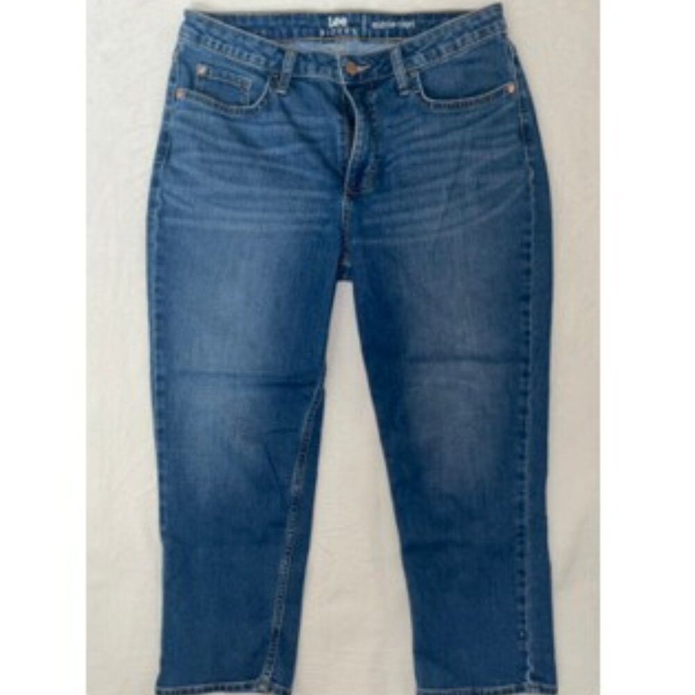Lee Riders Midrise Capri Jeans Women 30x22 Blue Denim Ankle Cropped Pockets